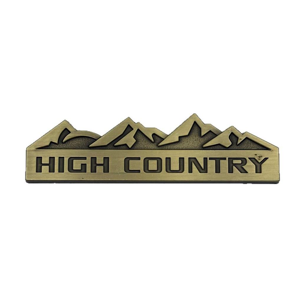 High Country Metal Car Emblem - Compatible with Chevrolet, Jeep, Dodge, Ford