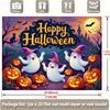 Includes Various Sizes of Polyester Background Fabric, Ghosts and Pumpkins, Suitable for a Joyful Halloween Scene