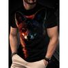 T-shirt da uomo estiva con stampa 3D, girocollo, alla moda, versatile, di tendenza, traspirante, casual