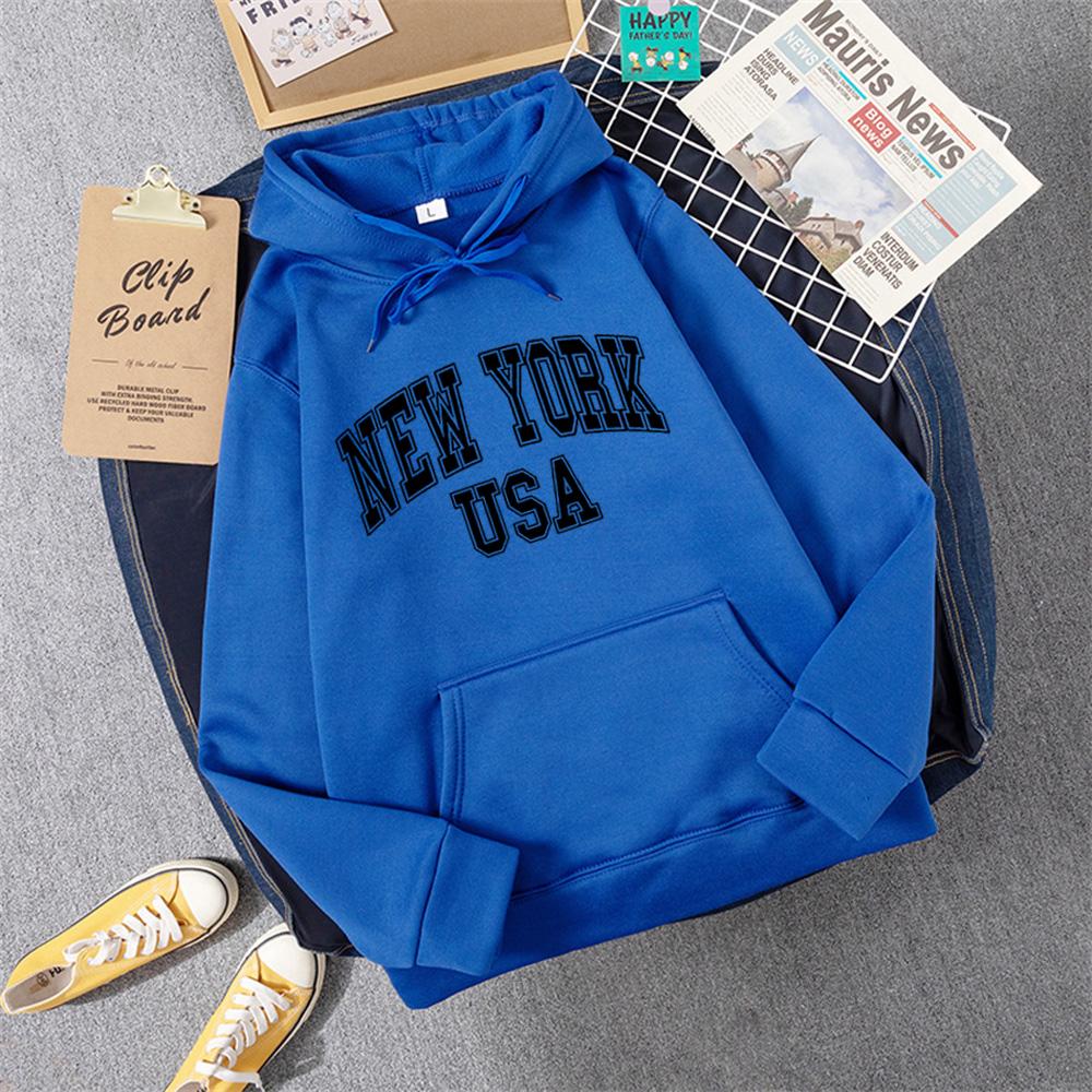NEW YORK SUA femei Hoody Street Casual Loose hanorac toamna fleece cu glugă hip hop o-neck îmbrăcăminte feminină