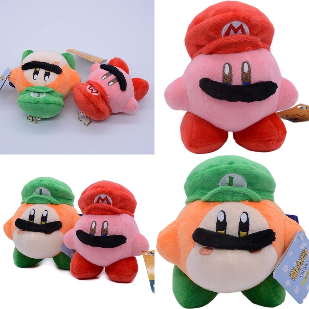 Soft Stuffed Kirby Waddle Dee Plush Toy With Mario Luigi Hat For Kids' Playtime And Collection