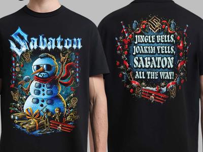 Sabaton Band HOT NEU 2-seitiges WEIHNACHTS-Shirt schwarz Alle Größen JJ4922