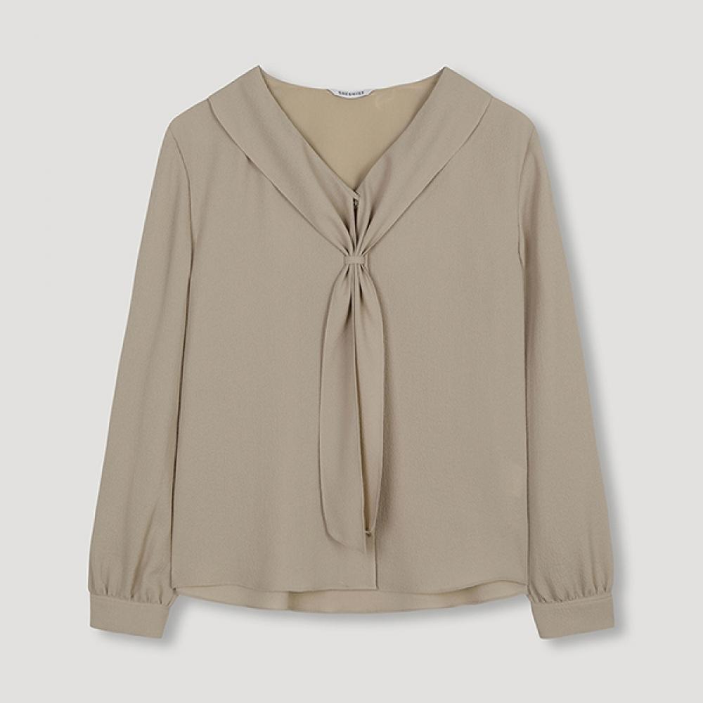 

She S Miss Tie Neck Puff BlouSe Swwbln31050 Db dark beige/55
