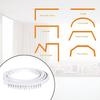 Quiet Glides Ceiling Curtain Rails 3Meter White Flexible Track Kits with Rollers Brackets for Heavy Drapes  Room Divider