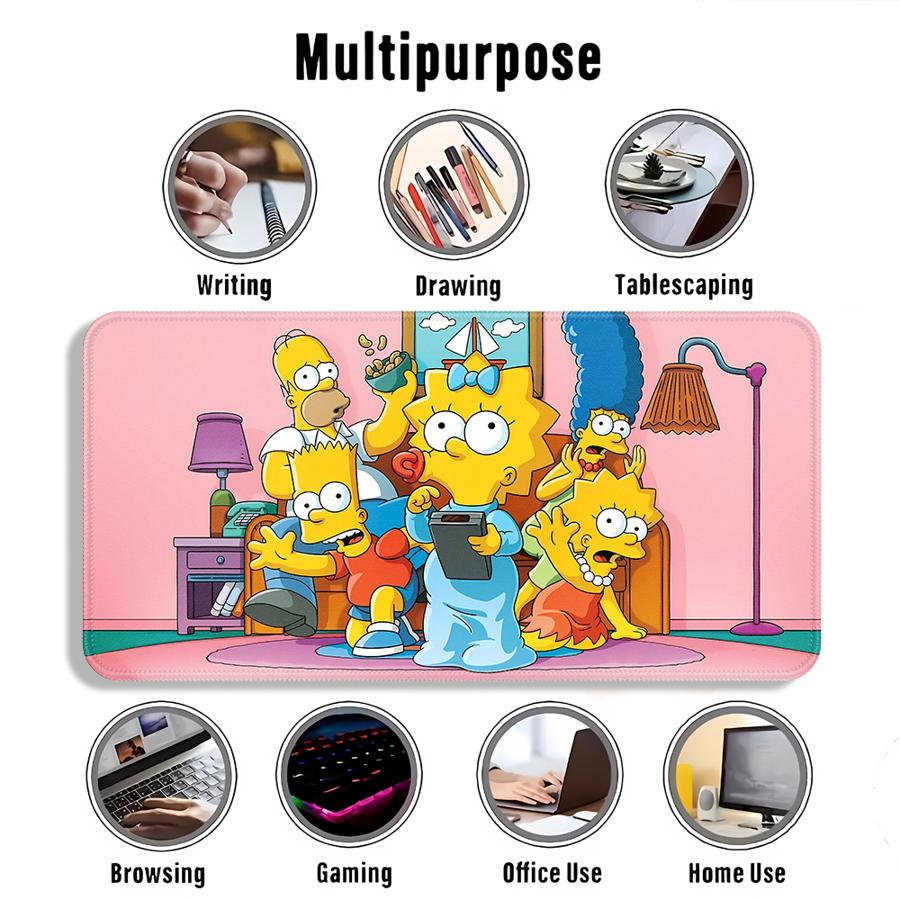 The Simpsons Anime Επιφάνεια Ποντικιού Αξεσουάρ Γραφείου Pad Κονσόλας Παιχνιδιών Επιφάνεια Πληκτρολογίου Ποντικιού Γραφείου Pad Υπολογιστή Laptop Αντιολισθητικό