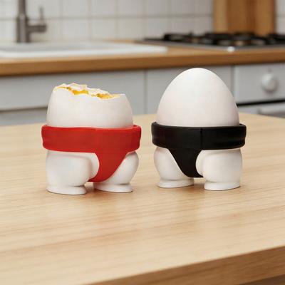 2 Stück Sumo-Ringer Eierhalter Lustiger Eierbecher Japanischer Stil Ringer Eierständer