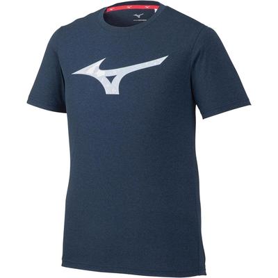 Training Wear, Graphic T-Shirt, BIG Logo, Sweat Absorbent, Quick Drying, Linked To Model Worn by Athletes, 32MA0514, Deep Navy Heather, S