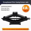 2T Manual Scissor Jack Tire Wrench - Labor-Saving Horizontal Vehicle Car Jack