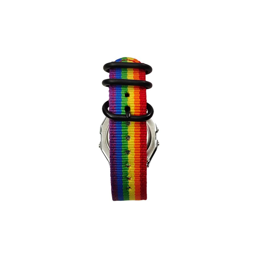 CASIO Custom Collection Quartz Movement Nylon Strap Watch Unisex Black Dial A158WA-1(Watch5--)