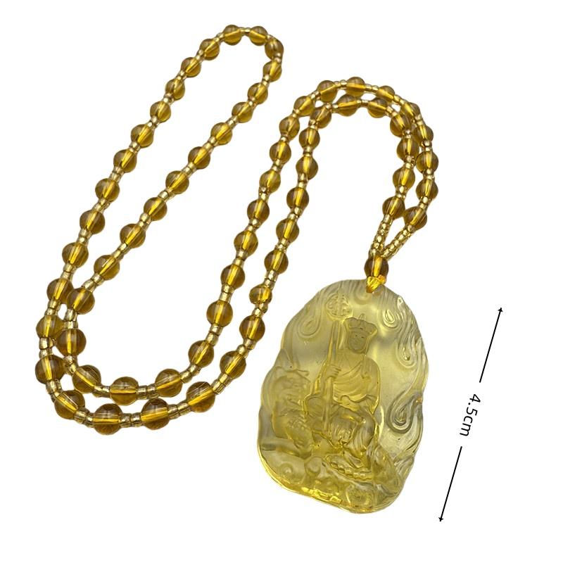 Ksitigarbha Bodhisattva Pendant Necklace Buddha Lucky Amulet Pendant Necklace For Men Women Long Sweater Chain Buddhist Jewelry