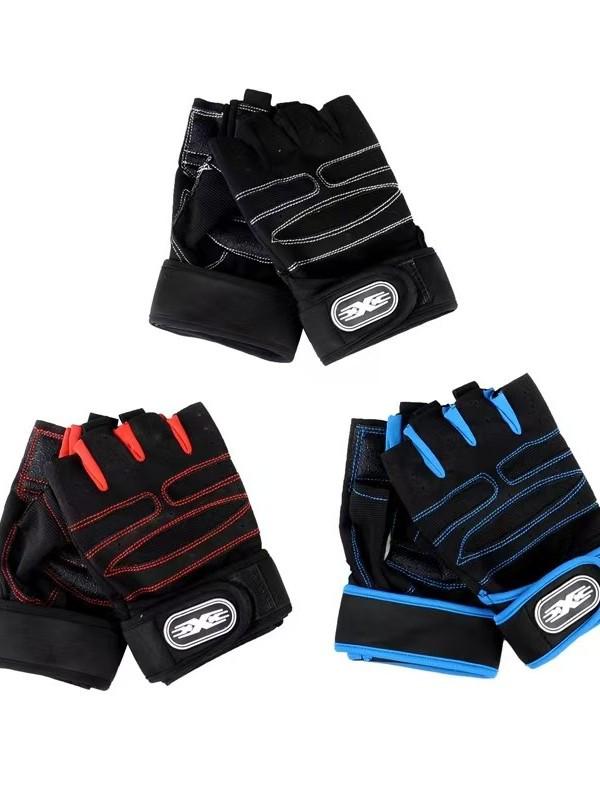 Unisex Non-slip Half Finger Fitness Gloves with Wrist Support for Outdoor Sports