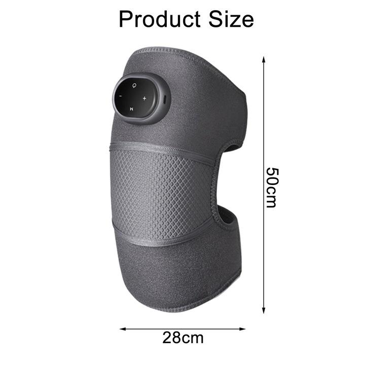 Knee & Shoulder Massage Wrap, Greenovive, Gray, Adjustable Heat Therapy, 3-Level Vibration Massage, One Size