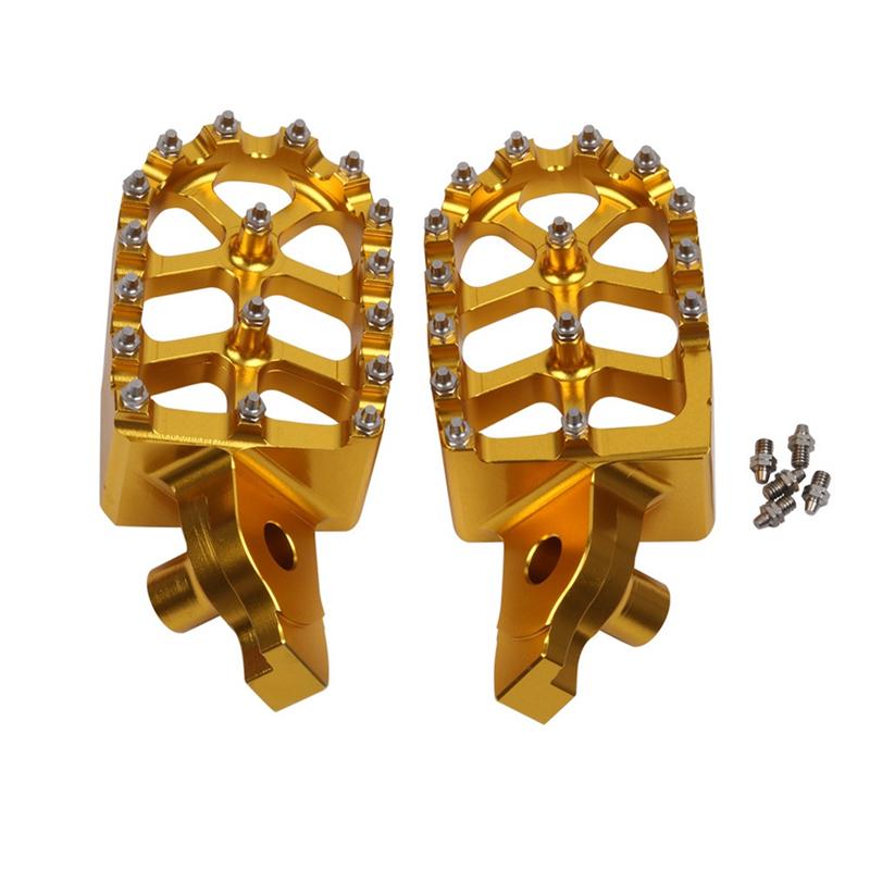1 Set Motorcycle Foot Pegs Motorcycle Rests Peda For RMZ250 RMZ 250 2007-2009 RMZ450 RMZ 450 2005-2007 Gold