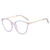 Lila Rahmen Katzenaugen Korrektionsbrille Damen Anti Blaulicht/Photochrom/Kurzsichtigkeit/Weitsichtigkeit/Gleitsicht Maßgefertigte Brillen