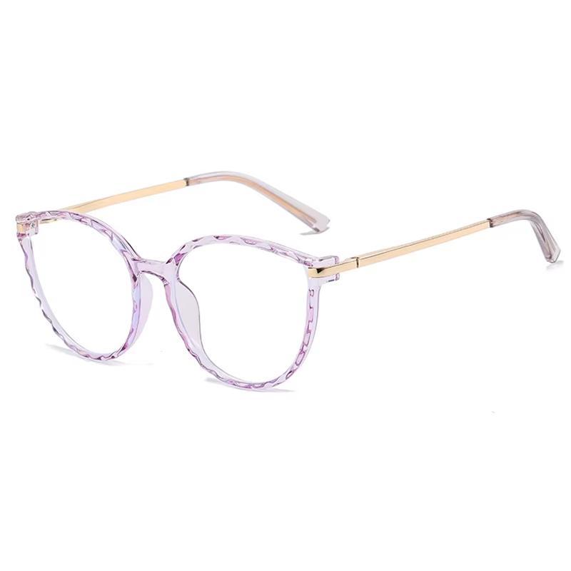 Lila Rahmen Katzenaugen Korrektionsbrille Damen Anti Blaulicht/Photochrom/Kurzsichtigkeit/Weitsichtigkeit/Gleitsicht Maßgefertigte Brillen