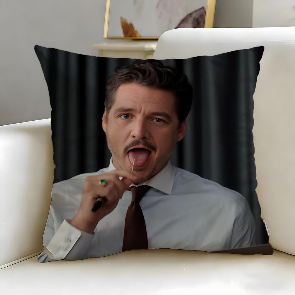 Populární herec Pedro Pascal Povlak na polštář Měkký a snadno pratelný Povlak na polštář – Univerzální pro pohovku, postel, cestování a kancelář