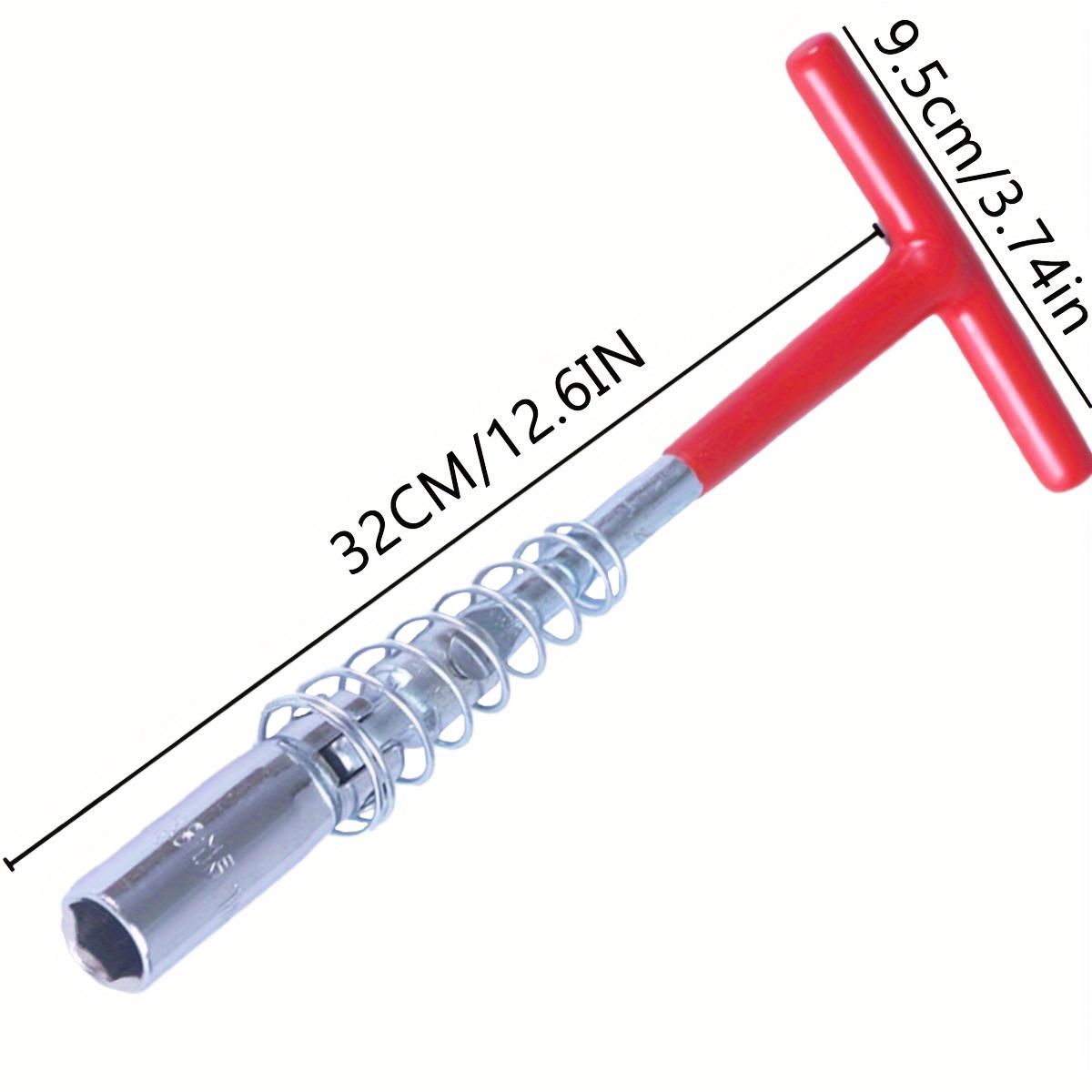 

21 мм/0,82 дюйма инструмент для снятия свечей зажигания, легко сгибаемый гибкий торцевой ключ, ключ с Т-образной рукояткой для снятия свечей зажигания, для снятия гаек