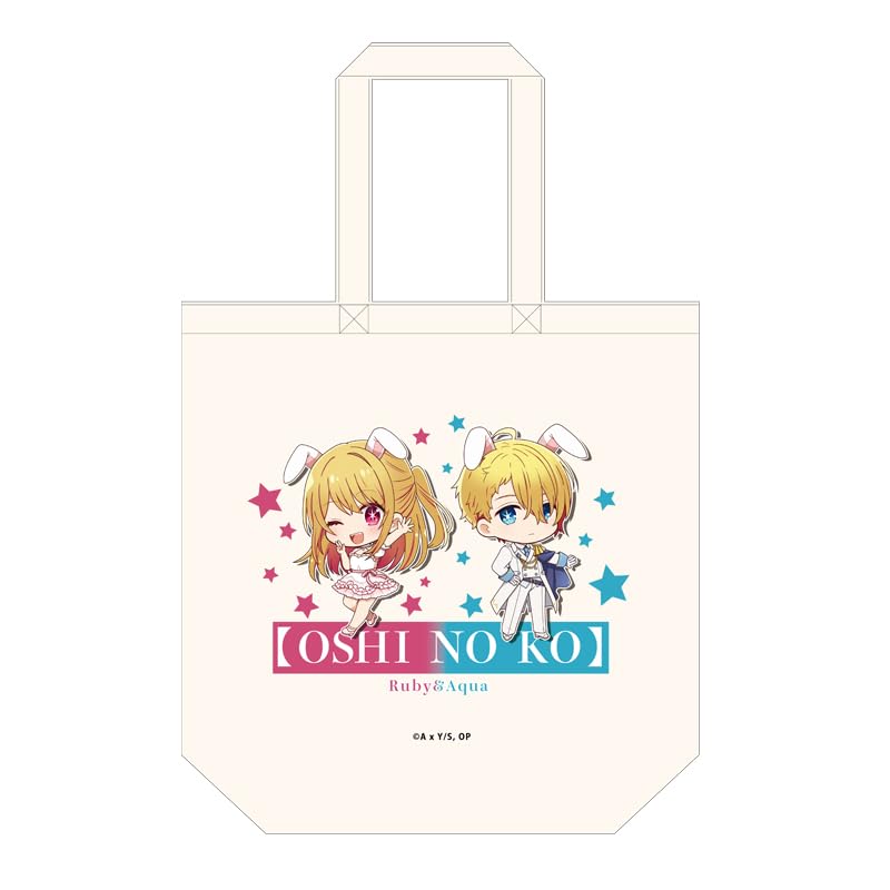 

[My Favorite Child] Aqua & Ruby Petit Choco Canvas Tote Bag White Dress