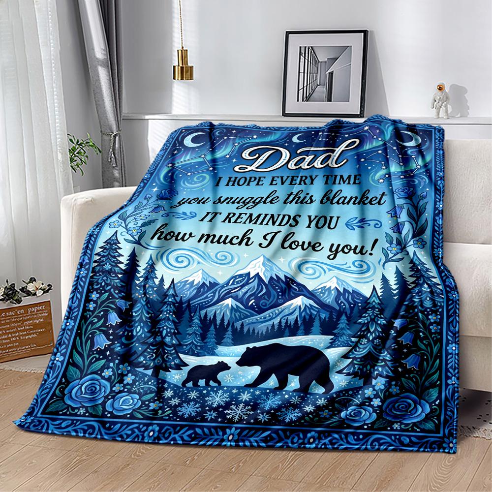 Love You Dad Blanket Blanket Comfortable Great for Bed Livingroom Sofa for All Seasons Warmthful Decor Unique Gift for Family and Friends Camping