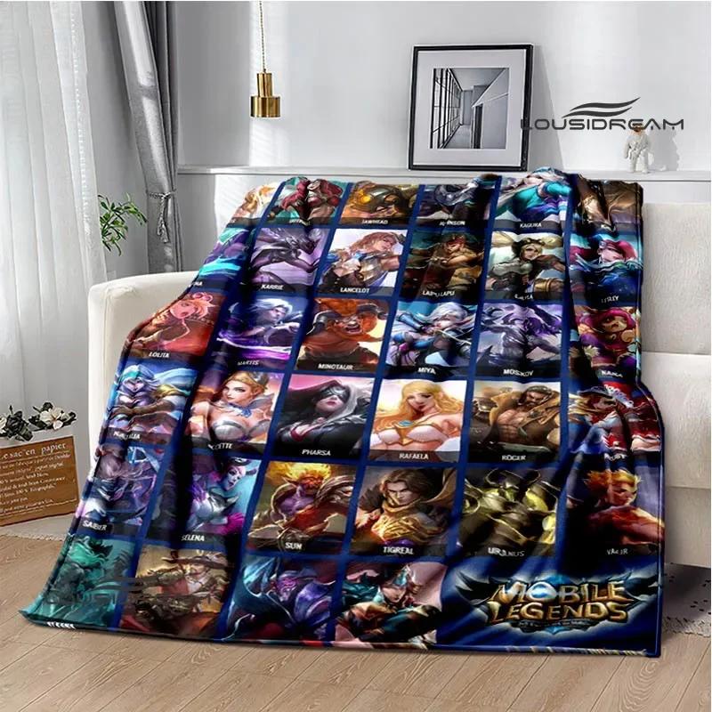 Mobile Legends Bang Bang Cartoon Printed Blankets Fashion Warm Flange Blanket Home Travel Blanket Bed Linings Birthday Gift