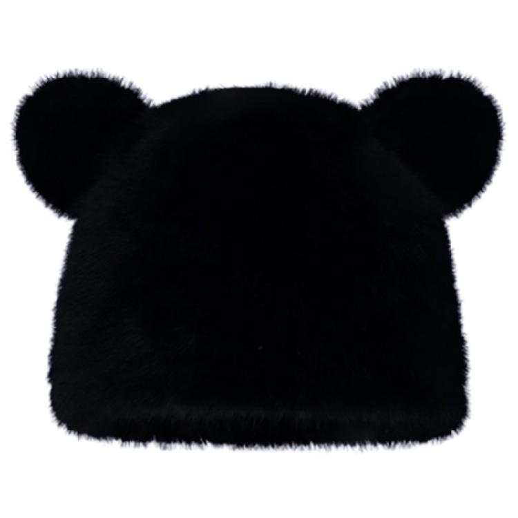 Plush Skull Cap Outdoor Sport Warm Hat Cartoon Bear Ear Beanie Skiing Hiking Cap