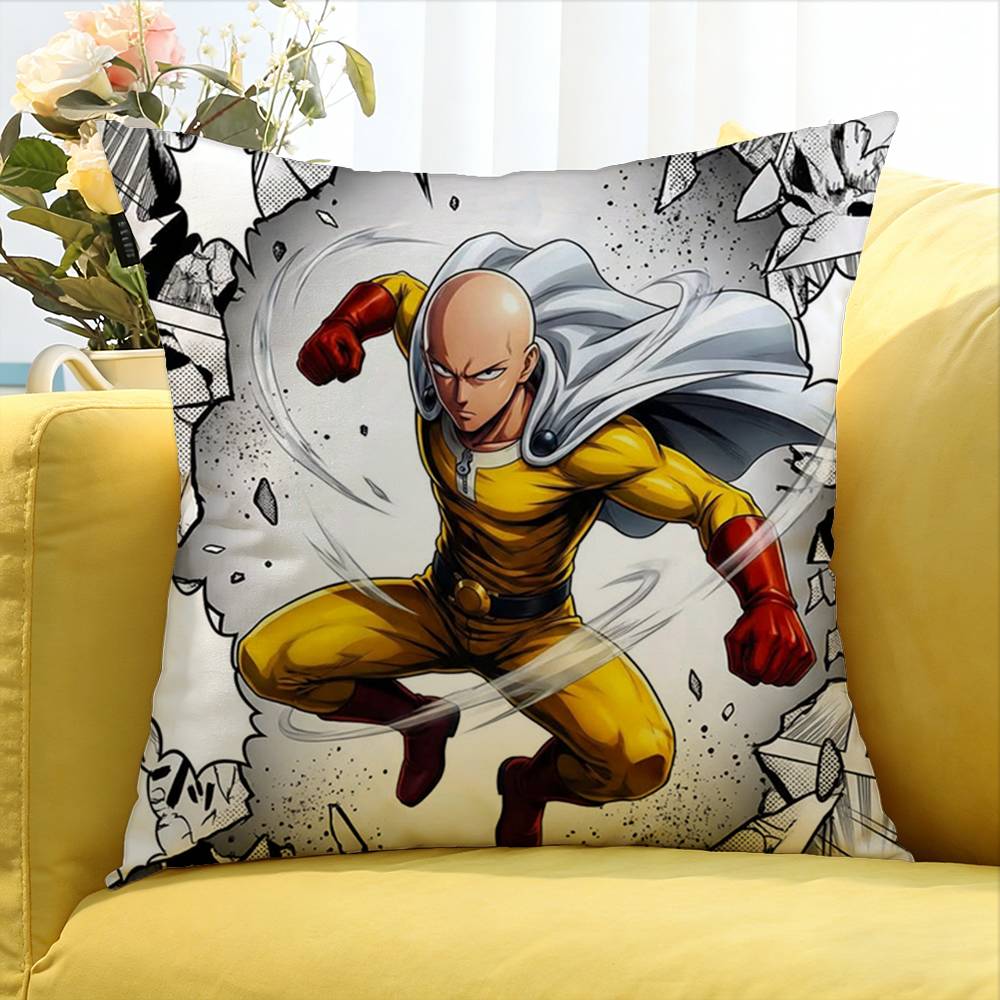 OnePunchMan World Various Sizes Square Pillow Case For Car Home Bedchamber Decor