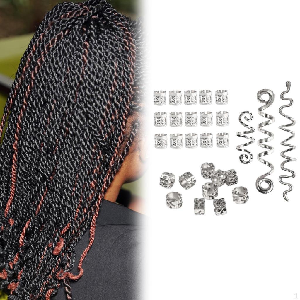 28 Pieces Hair Jewelry for Braids, Clip Accessories, Dreadlock Beads, Braids