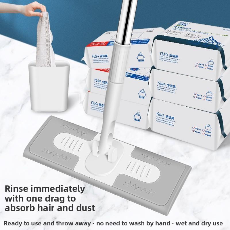 Floor Electrostatic Disposable Mop Rotating Dry Wet Cleaner Home Tool Cleaning