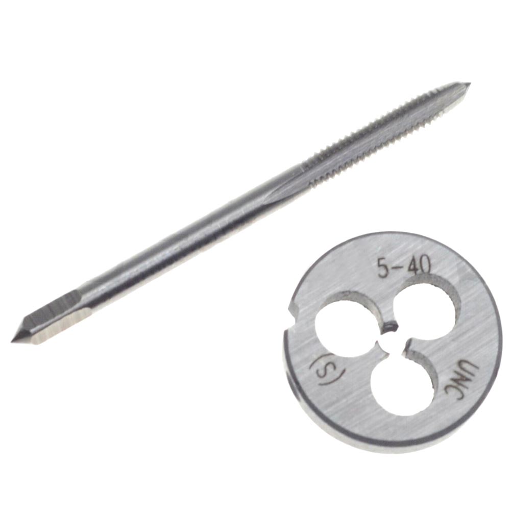 Die Set Tap Silver Threading Tool HSS Hand Tap Drill Set Right-Hand Thread 5-40 for unc Cutting Tools Hand Tool