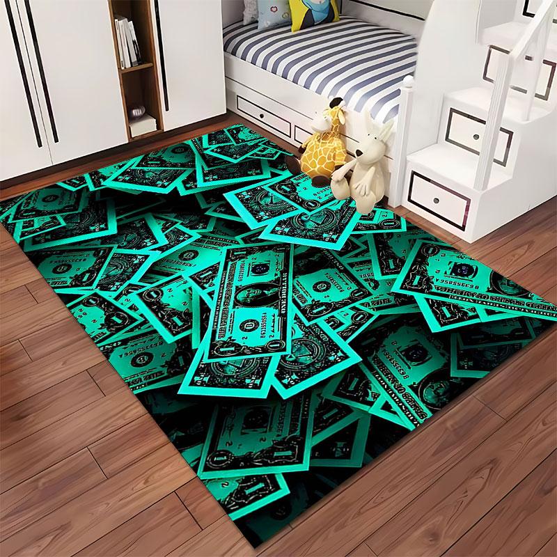 Dollar Design Green Carpet suitable as a non-slip mat for the living room or bedroom sofa