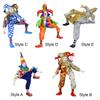Clown Doll Figure Funny Harlequin Artware Valentine Gift Action Angle Model