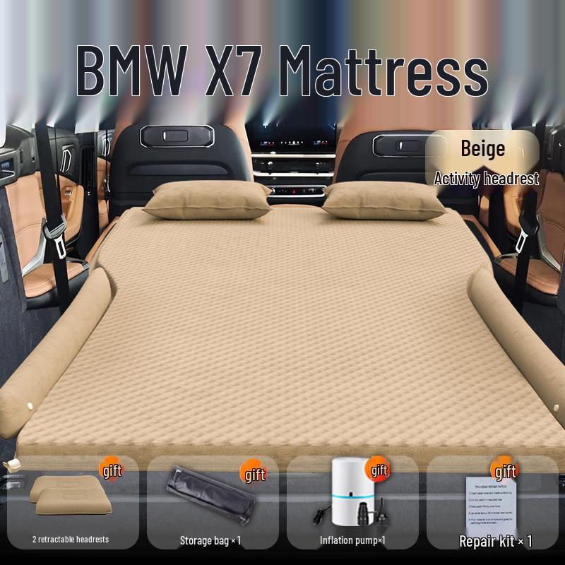 Lit de Voiture BMW X7: Matelas gonflable pour siège arrière et tapis de couchage pour coffre