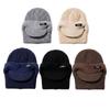 Cold Proof Brimmed Knitted Balaclava Polyester Fleece Lined Winter Knit Balaclava  For Men