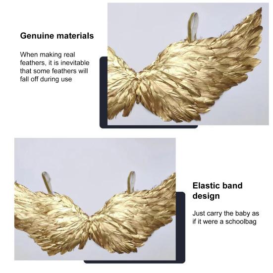 Gold Angel Wings for Adults And Children Carnival Masquerade Feather Wings Cosplay Costume for Halloween Christmas Wedding Party Accessory