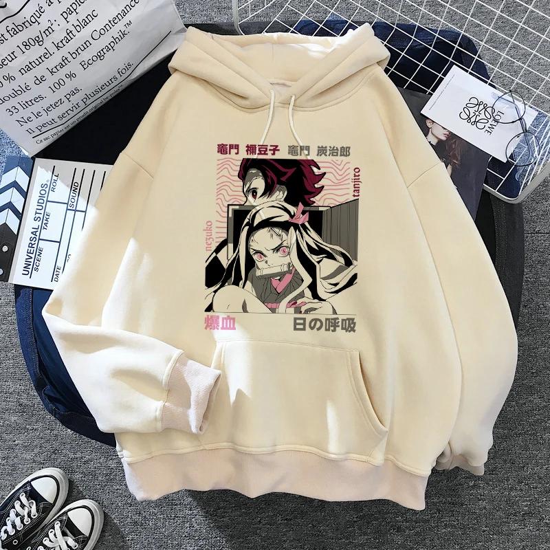 Demon Slayer Japanese Anime Hoodie 2000s Japanese Style Y2k Men's Fashion Casual Hoodie Harajuku Cartoon Hoodie