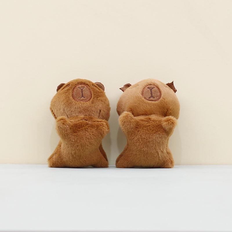 Toy Capybara Plush Stuffed Doll Keychain Pendants Bag Decoration Gifts Kids