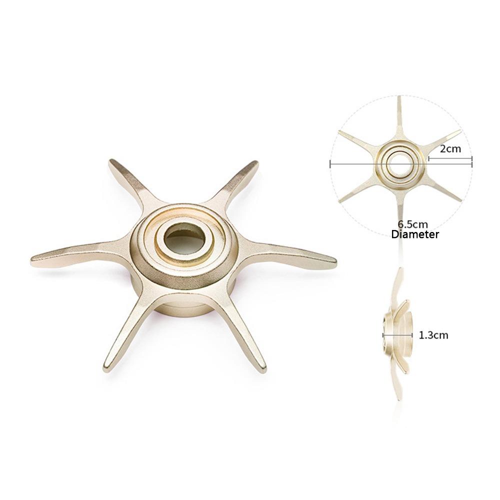 

65mm Aluminum Star Drag Aluminum Alloy DIY Upgrade Baitcaster Drag Six Star Brake Baitcasting Reel Accessories Fishing Equipment золотой