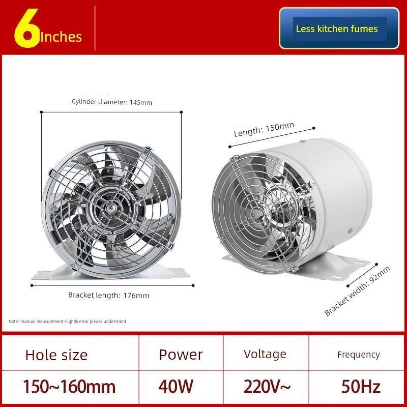Exhaust Fan Ventilating Fan Kitchen For Home Ventilator High Power Range Hood Exhaust Fan Strong Exhaust Fan Commercial