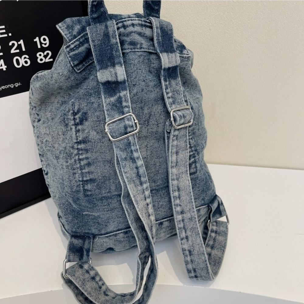 Vintage Denim Rucksack Große Kapazität Schüler Schultaschen Hohe Qualität Jeans Buchertaschen Damen
