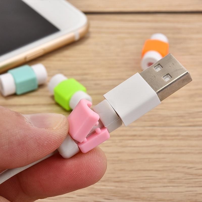 10 Pièces Étui de Protection de Câble de Données Couvercle Protecteur en Spirale pour Câble de Charge Étui de Charge pour Téléphone Rangement d'Écouteurs Cadeaux Couleur Aléatoire