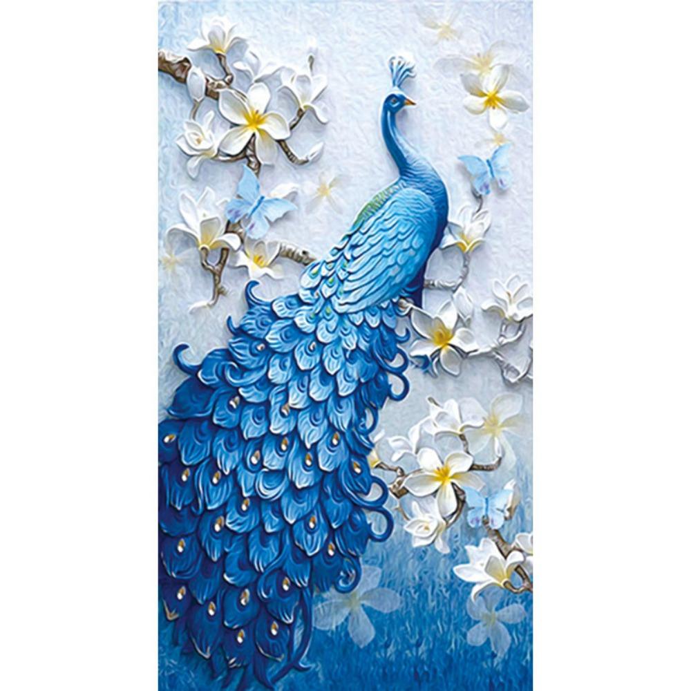 Diamond Painting Peacock Living Room Crystal Point Tiling Show Porch Diamond Cross Stitch Full of Diamonds
