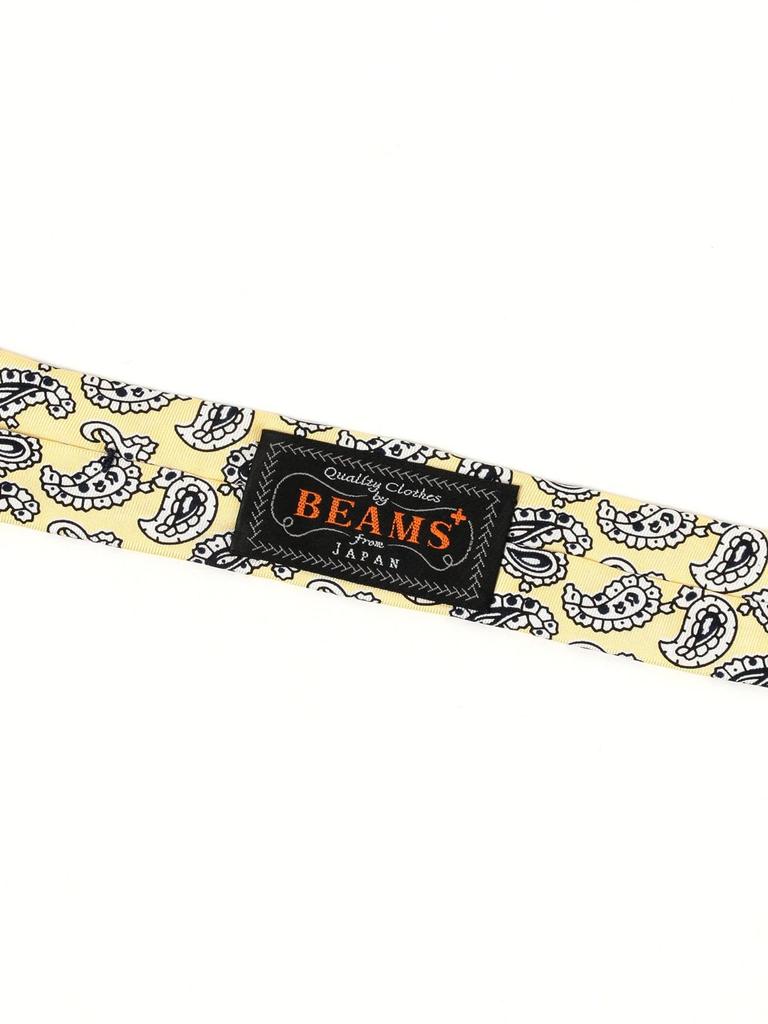 [BEAMS PLUS] Silk Tie, Mini Paisley Print Tie, Men's, YELLOW, FREE, 38440008107