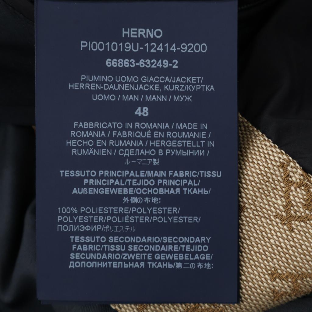 HERNO [Excellent condition/Domestic genuine/Made in 2011] PI001019U with faux fur collar Jacket 48 NavyUsed