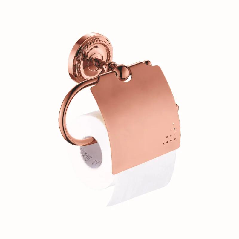 Badezimmerzubehör Roségold Badehandtuch-Set Handtuchring Geschnitzter Toilettenpapierhalter Kreative Handtuchstange Badezimmer-Beschläge-Set