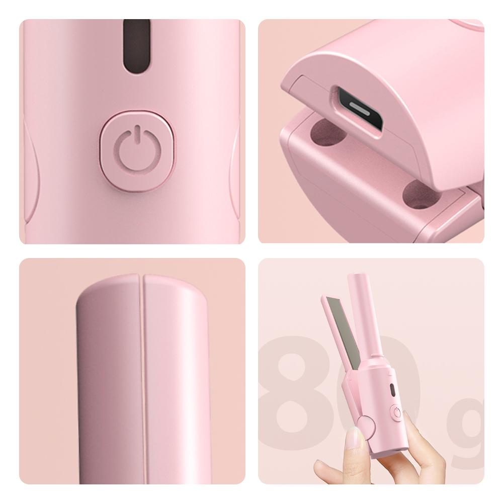Mini Hair Straightener Curling Iron 2 In 1Dual-Use Splint Hair Perm Hairdresser Electric Curling Stick Straight Plate Clip