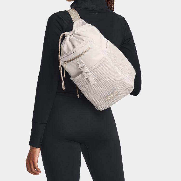 New Under Armour Polyester Shoulder Bag, Crossbody Bag Regular Unisex White Earth & Khaki & White Peak 1376461-114
