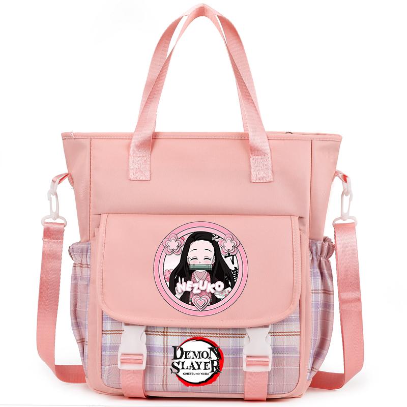 Demon Slayer Tote Bag Crossbody Bag Carrying Bag Shoulder Bag for Teenager Girl Boy Back To School Bag Men Women Leisure Travel Bag Mochila