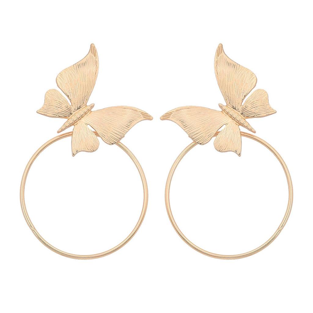 Europäische und amerikanische Mode Legierung Schmetterling Retro Cross-Border Ohrringe