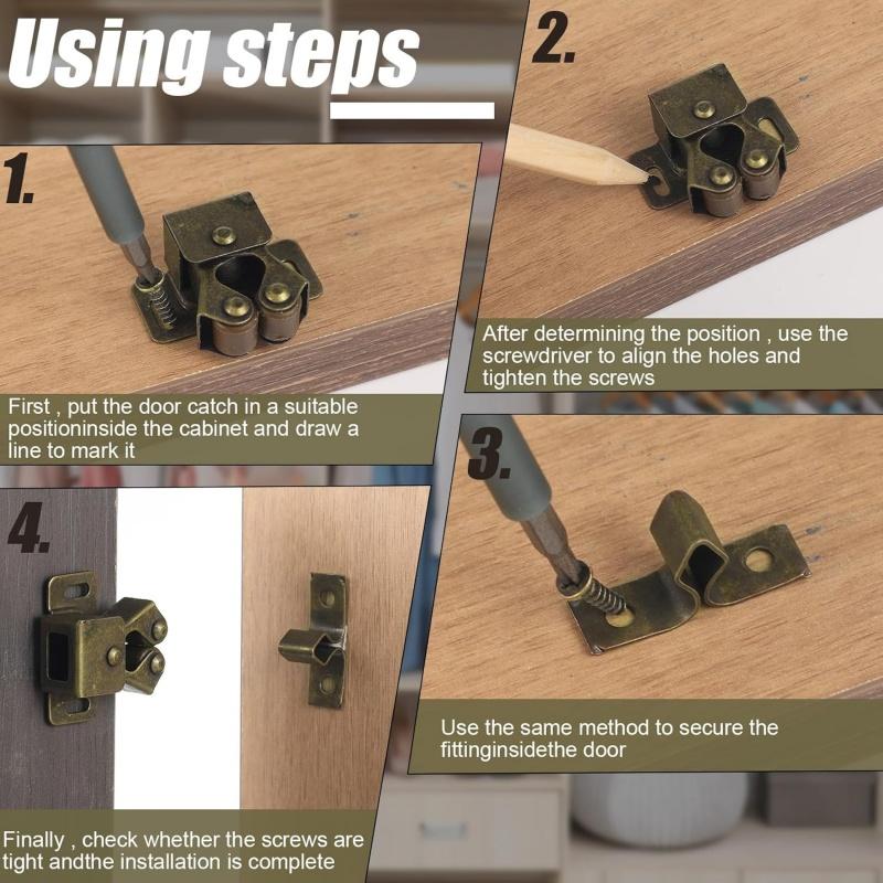 2-10pcs Press Magnet Cabinet Catches Door Stop Closer Stopper Damper Buffer For Wardrobe Hardware Furniture Fittings Accessories