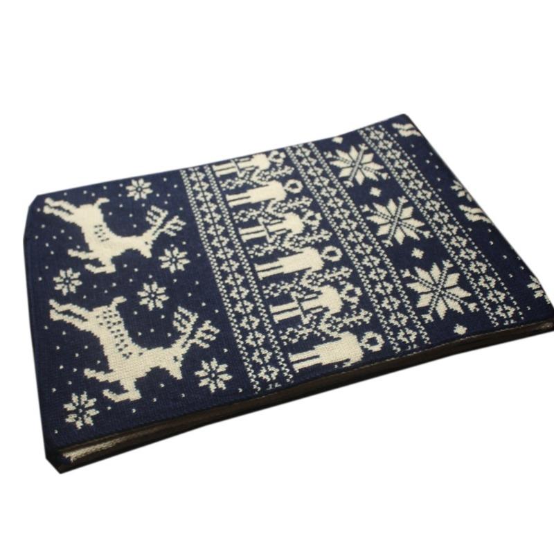 Autumn and Winter Christmas Snowflake Deer Elk Knitted Scarf Thickened Double-sided Love Couple Men's and Women's Scarf 41